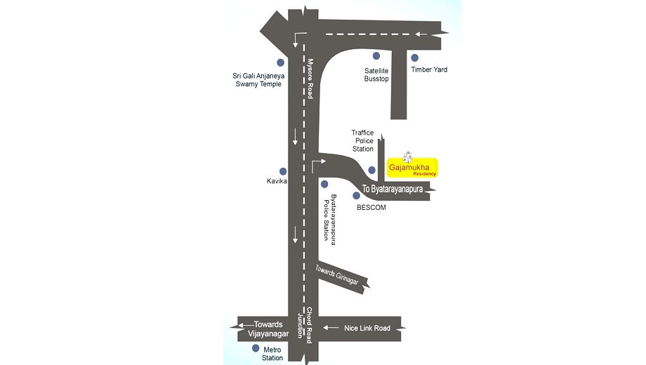 Location of BK Gajamukha Residency - Image 406220