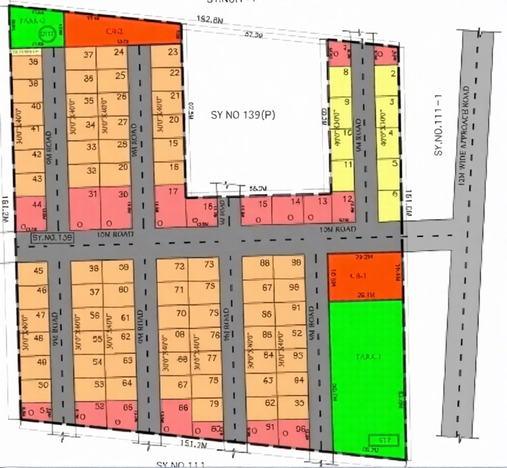 Master Plan of Trans Palm Heights in Kaggalipura, Bangalore - Image 406230
