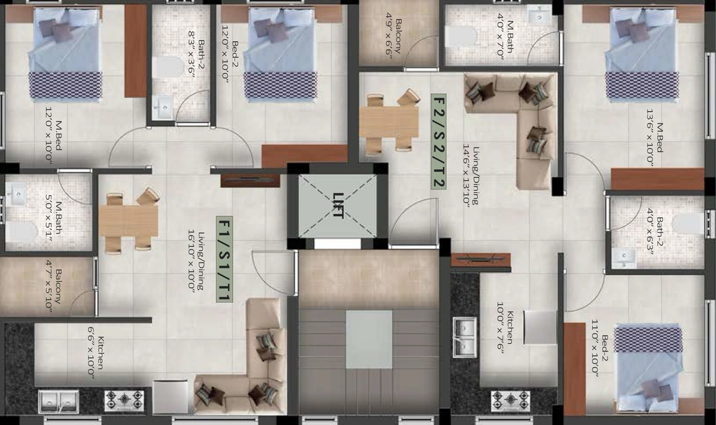 Floor Plan of Aiyngaran Golden Castle in Iyyappanthangal, Chennai - Image 406227