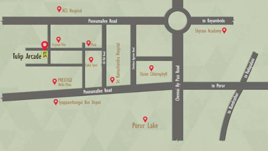 Location of Aiyngaran Tulip Arcade - Image 406252