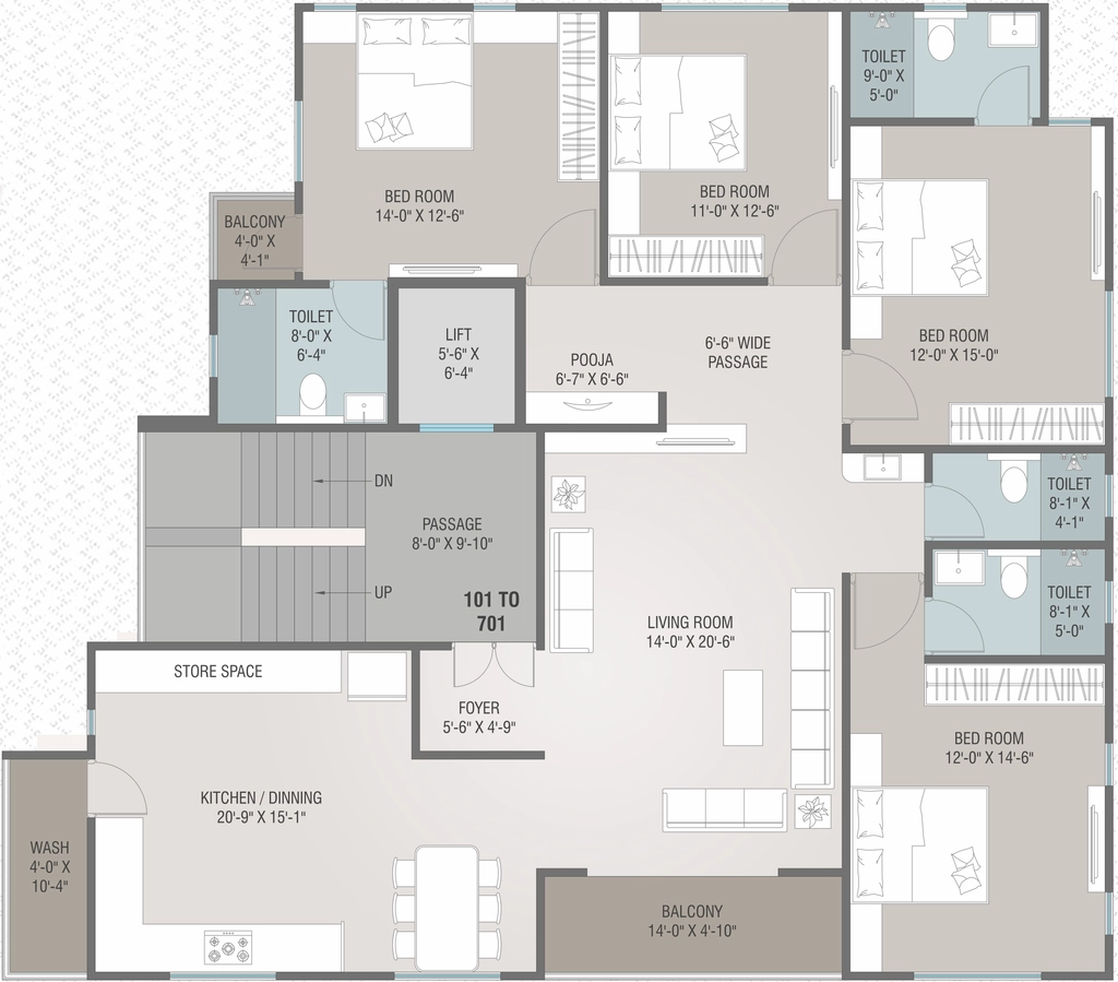 4 BHK Flat in Venus Vardhman Residency in Akota, Vadodara - Image 919654