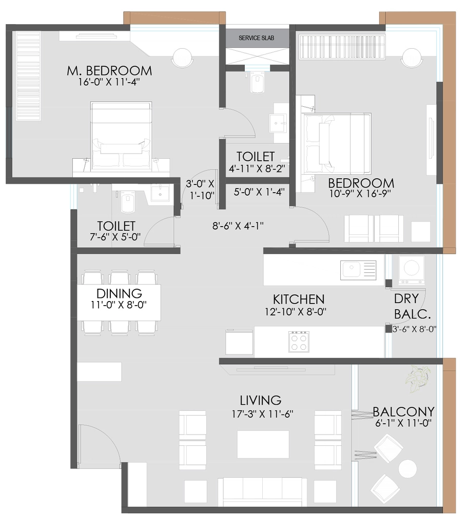 2 BHK Flat in Solitaire by Wadhwa in Hadapsar, Pune - Image 919649