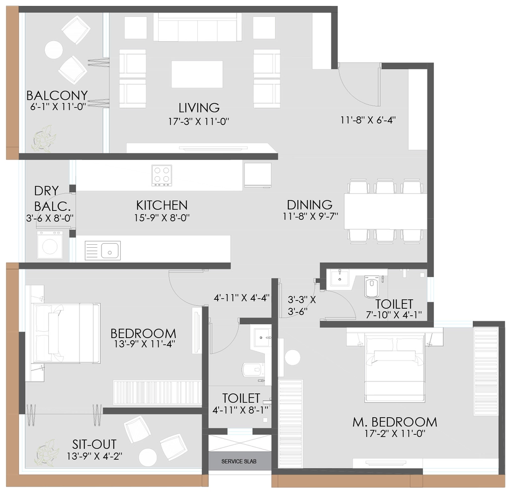 2 BHK Flat in Solitaire by Wadhwa in Hadapsar, Pune - Image 919650