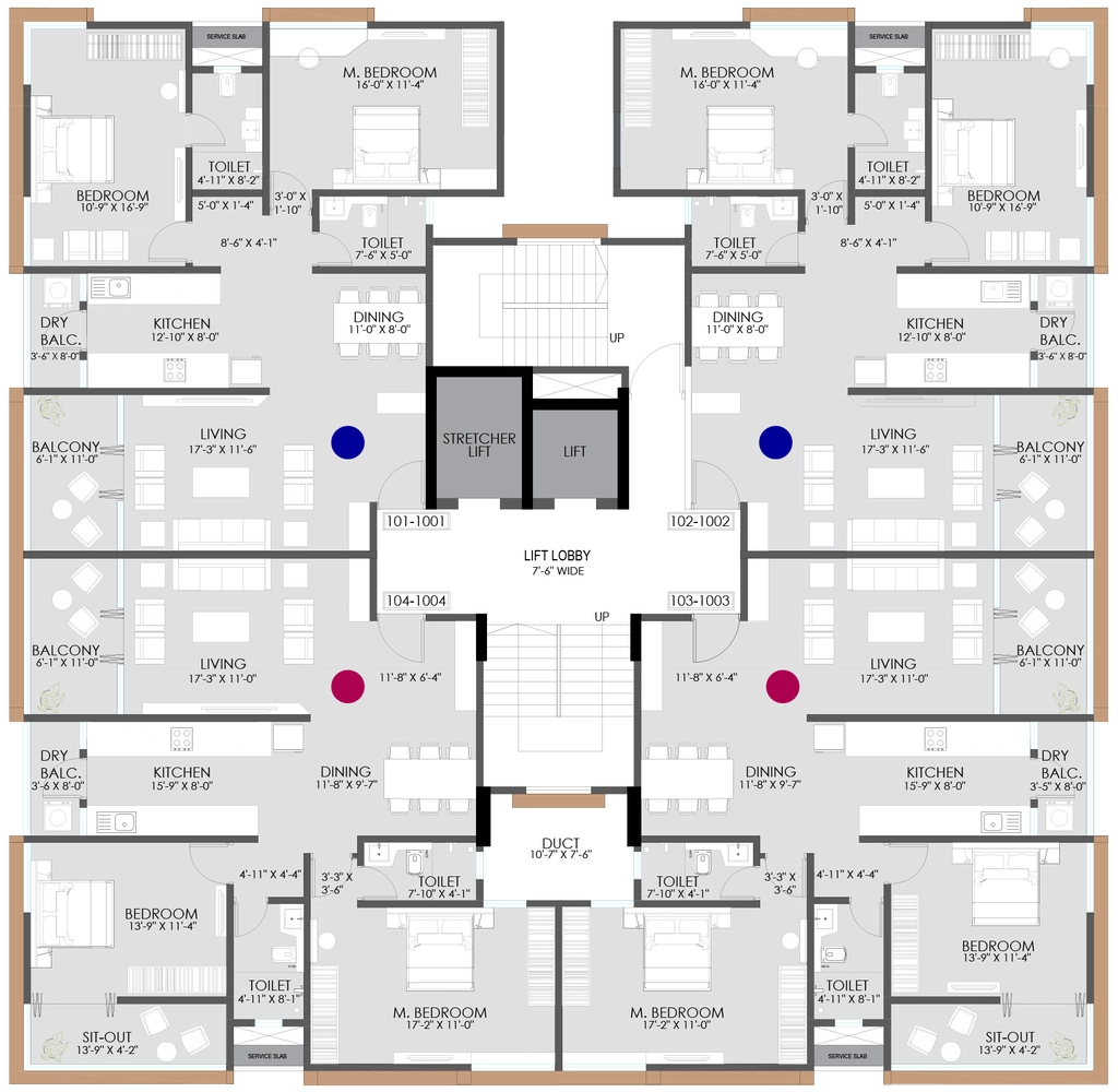 Floor Plan of Solitaire by Wadhwa in Hadapsar, Pune - Image 406650