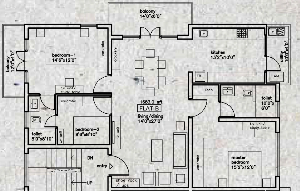 3 BHK Flat in Nestates King Street 1 in Ashok Nagar, Bangalore - Image 919399