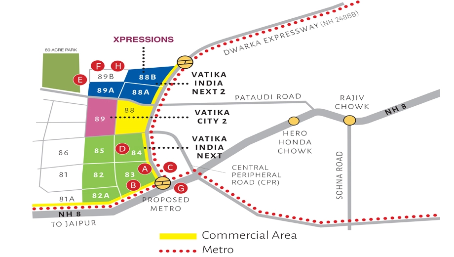 Location of Vatika INXT Floors - Image 406303
