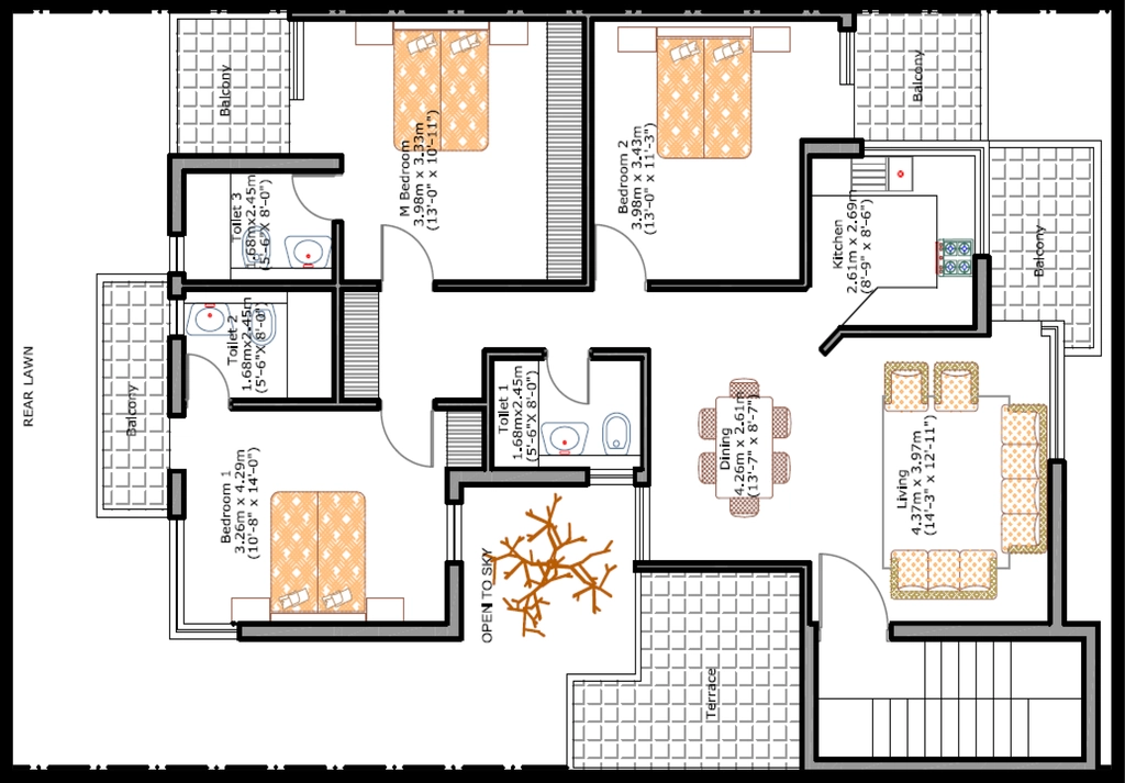 3 BHK Flat in Vatika Iris Floors in Sector 82, Gurgaon - Image 919407