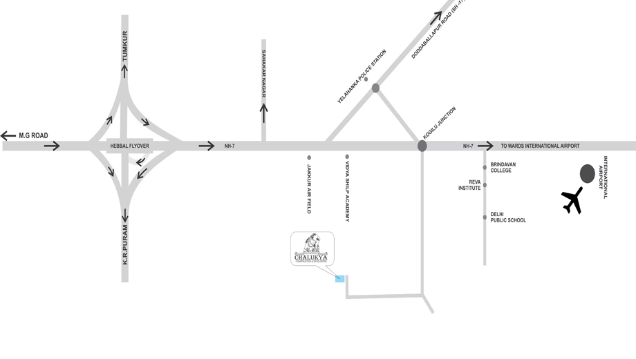 Location of Chalukya Nirantara in Yelahanka, Bangalore - Image 406405