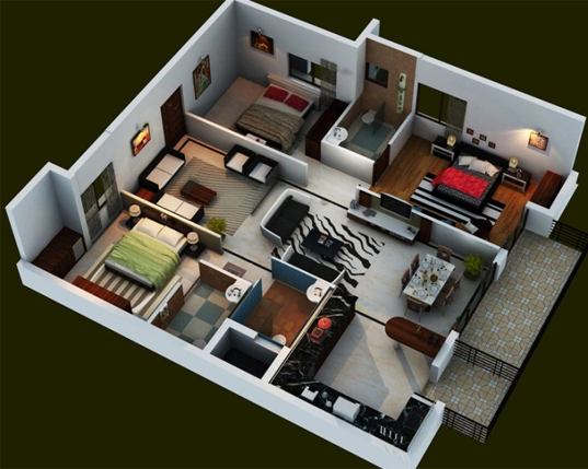 3 BHK Flat in Fortuna Center Park in Kodigehalli, Bangalore - Image 919445