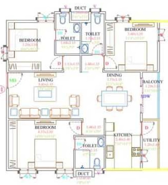 3 BHK Flat in Fortuna Viva in Yelahanka, Bangalore - Image 919448