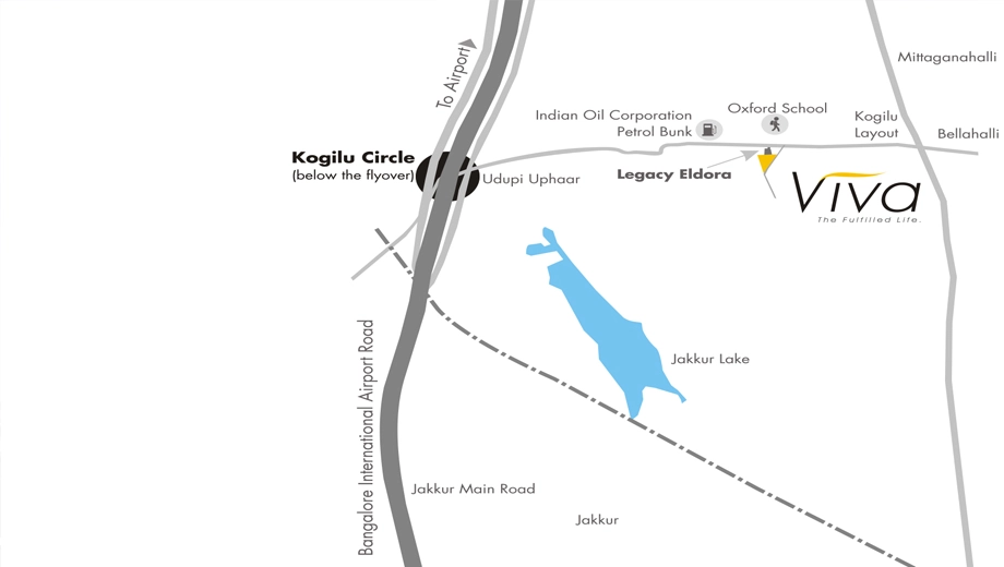 Location of Fortuna Viva in Yelahanka, Bangalore - Image 406419
