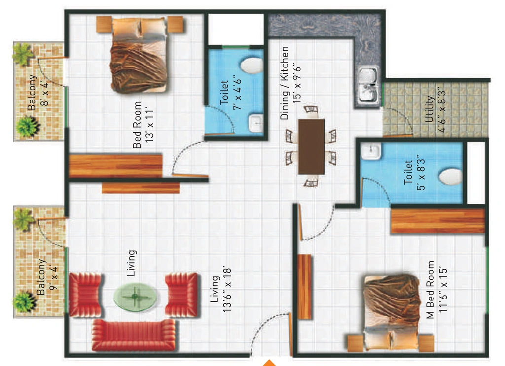 2 BHK Flat in Honeycomb Silver Cloud in Jakkur, Bangalore - Image 919450