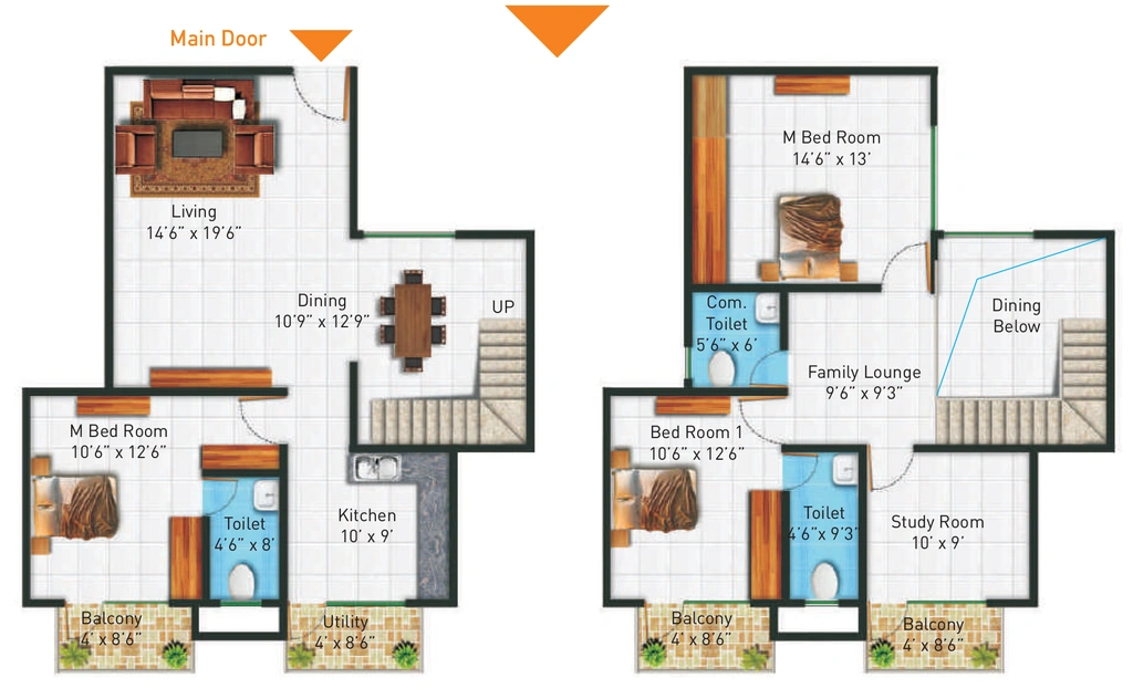 3 BHK Duplex in Honeycomb Silver Cloud in Jakkur, Bangalore - Image 919452