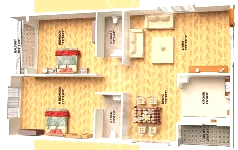 2 BHK Flat in Innovative Meva Lake View Residency in BTM Layout, Bangalore - Image 919461
