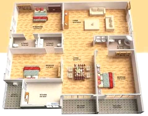 3 BHK Flat in Innovative Meva Lake View Residency in BTM Layout, Bangalore - Image 919463