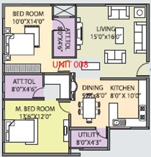 2 BHK Flat in Honeycomb Manasa Residency in Thanisandra, Bangalore - Image 919505