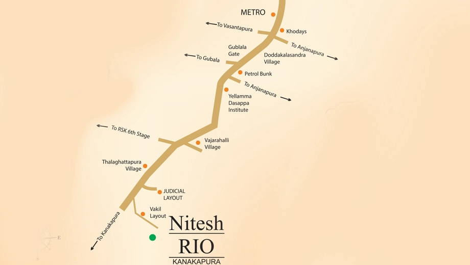 Location of Nitesh Rio in Uttarahalli, Bangalore - Image 406484