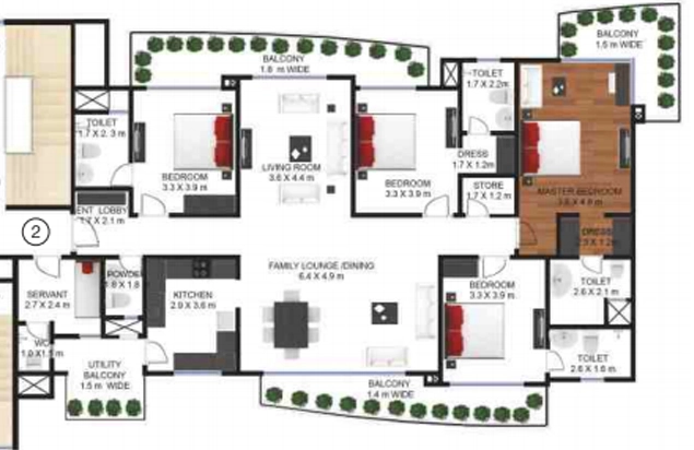 4 BHK Flat in Godrej Frontier in Sector 80, Gurgaon - Image 919413