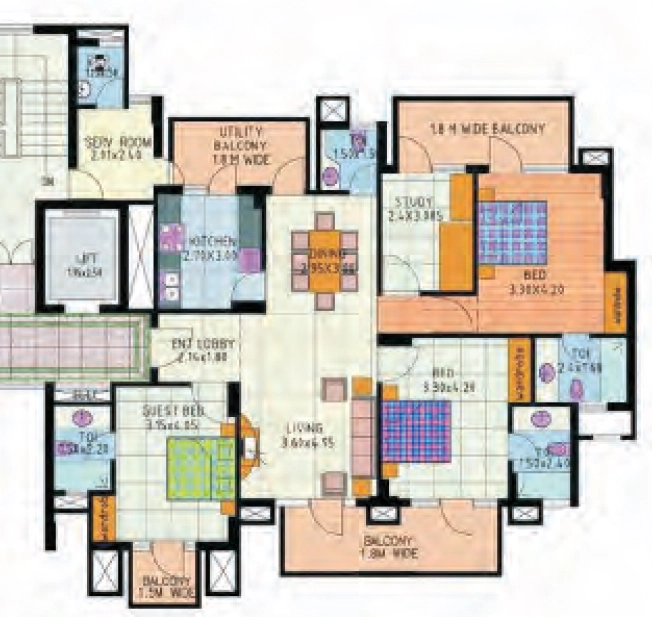 3 BHK Flat in JMD Gardens in Sector 33, Gurgaon - Image 919425