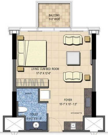 1 BHK Flat in M3M One Key Resiments in Sector 67, Gurgaon - Image 919431