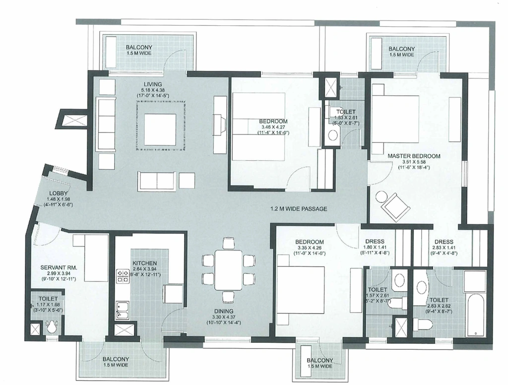 3 BHK Flat in Unitech The Close in Sector 50, Gurgaon - Image 919438