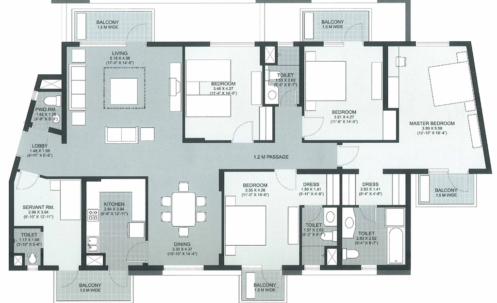 4 BHK Flat in Unitech The Close in Sector 50, Gurgaon - Image 919440