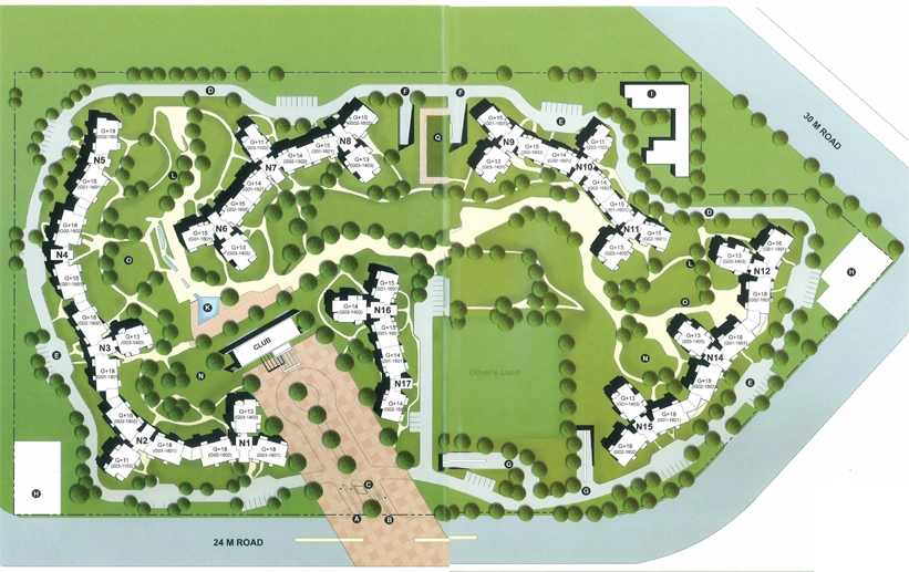 Master Plan of Unitech The Close in Sector 50, Gurgaon - Image 406409