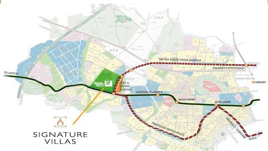 Location of Vatika Signature Villas - Image 406452