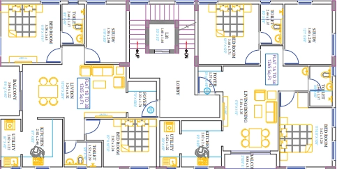 Floor Plan of Nova Ramala in Mogappair, Chennai - Image 406491