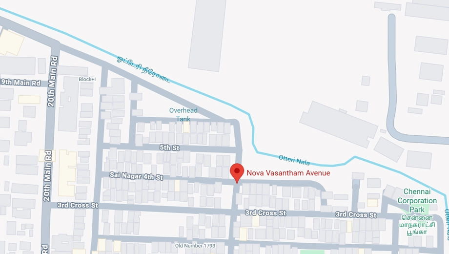 Location of Nova Vasantham Avenue in Anna Nagar, Chennai - Image 406529