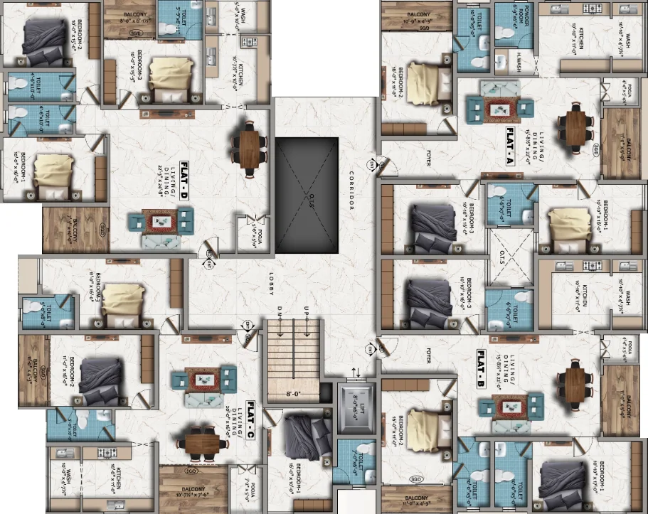 Floor Plan of Dhiyas Skanda Samriddi in Tatabad, Coimbatore - Image 406558