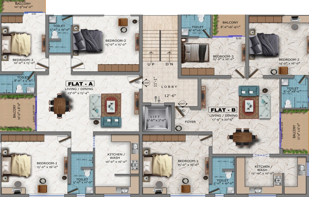 Floor Plan of Dhiyas Ushas in Telungupalayam, Coimbatore - Image 406591
