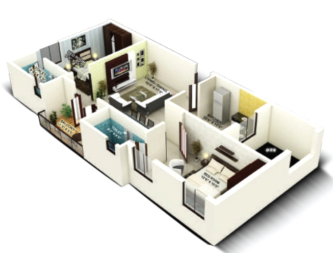 2 BHK Flat in Dhiyas Sowbhagyam in Koundampalayam, Coimbatore - Image 919597