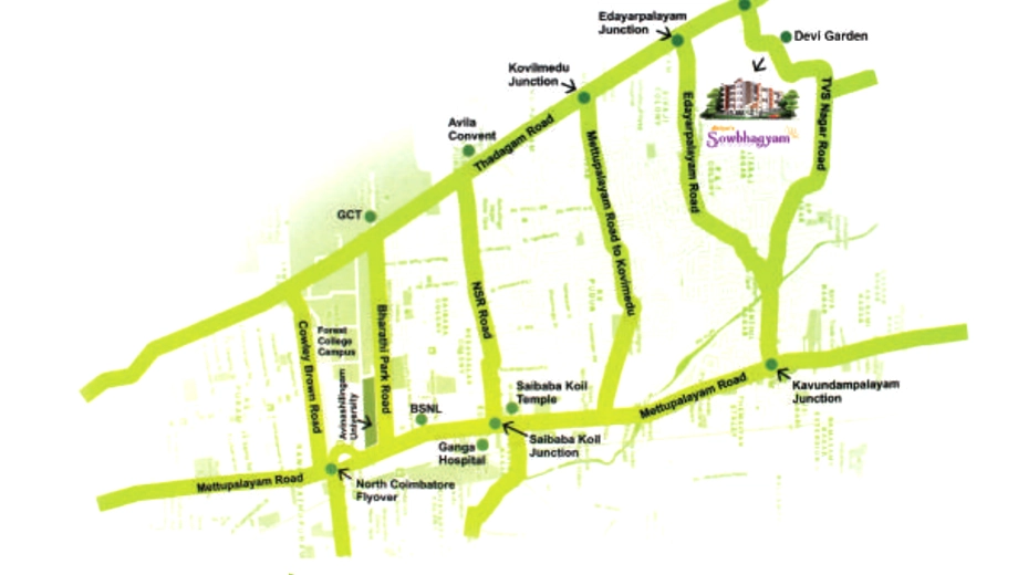Location of Dhiyas Sowbhagyam in Koundampalayam, Coimbatore - Image 406595