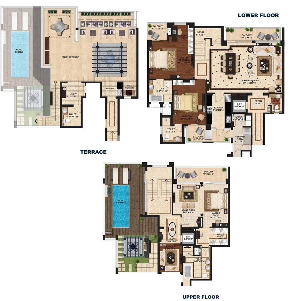3 BHK House/Villa in Central Park Resorts Sky Villas in Sector 48, Gurgaon - Image 919655
