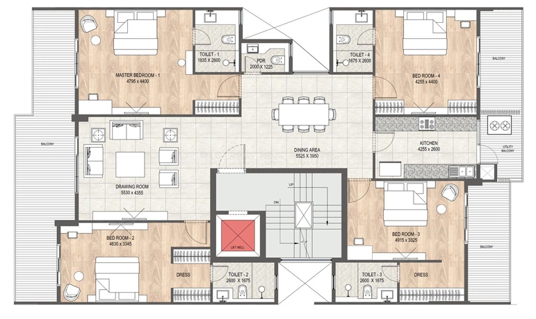 4 BHK Flat in DLF Signature Residences in DLF Phase 4, Gurgaon - Image 919658