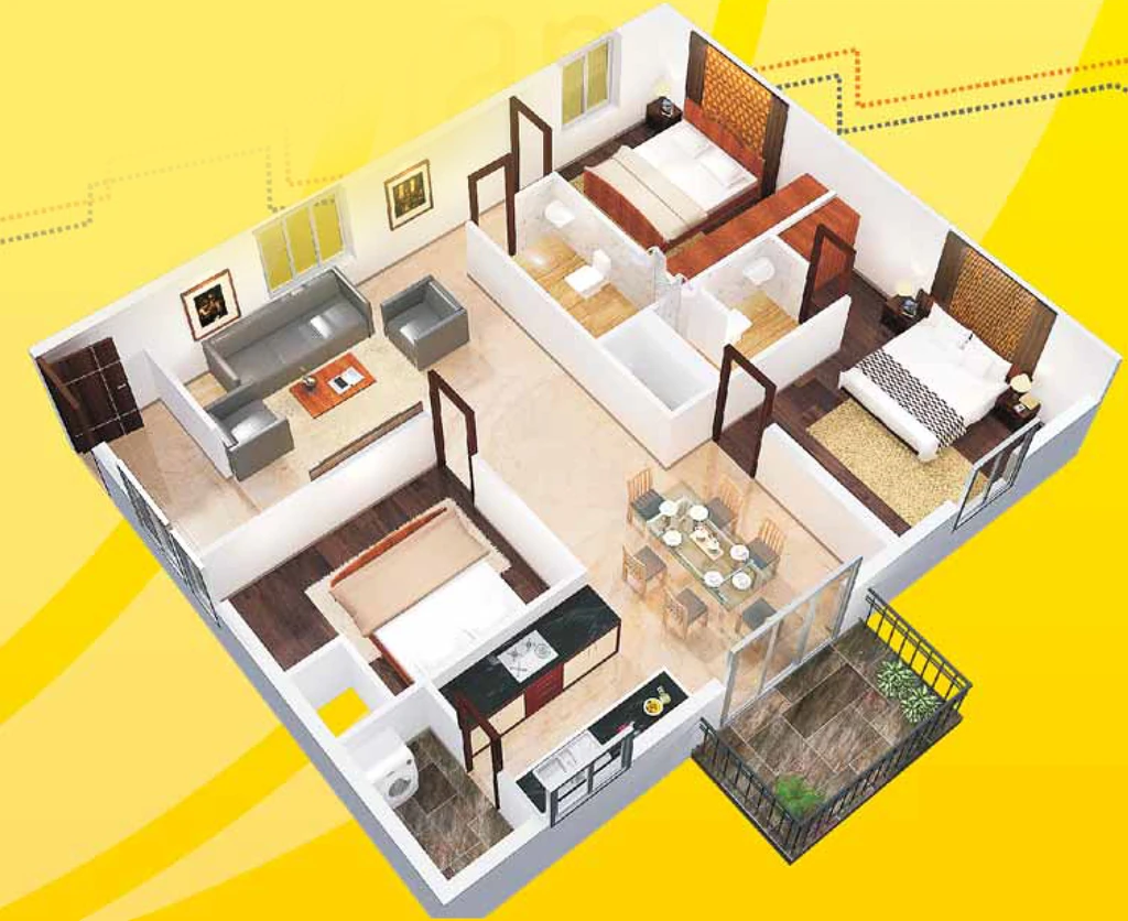 3 BHK Flat in PSS Pinnacle in New Tippasandra, Bangalore - Image 919736