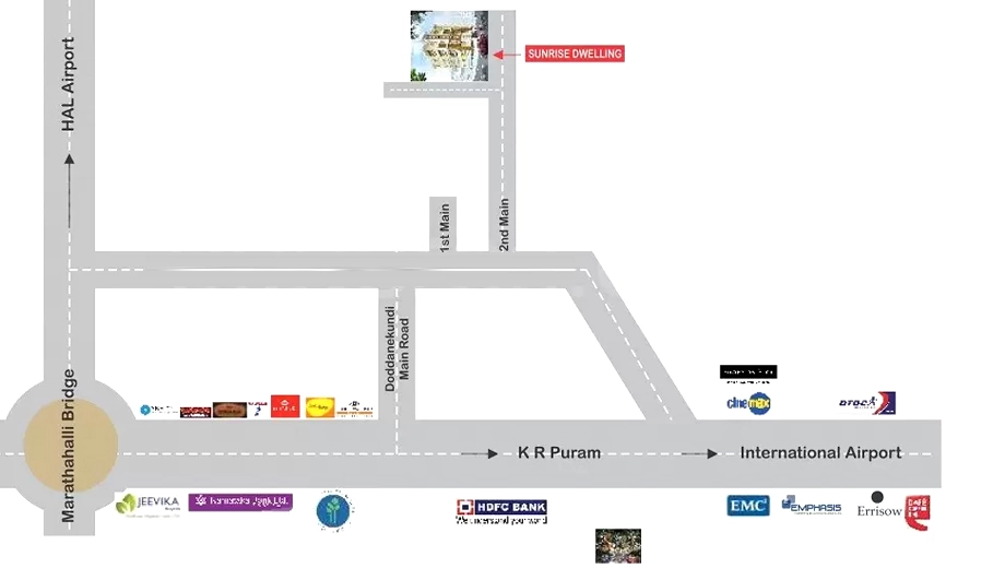 Location of Surath Sunrise Dwelling in Doddanekkundi, Bangalore - Image 406861