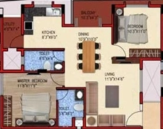 2 BHK Flat in Thiru TM Prema Sankalp in Hennur Road, Bangalore - Image 919762