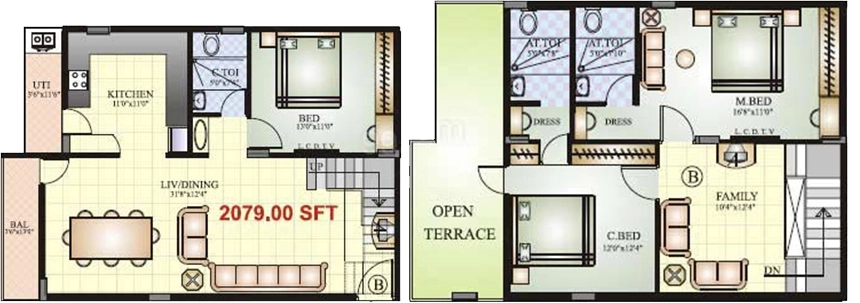 3 BHK Duplex in Vaishnavi Prakash Emerald in Hebbal, Bangalore - Image 919724