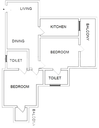 2 BHK Flat in Mittal Cosmos Executive Apartment in Sector 2, Gurgaon - Image 919670