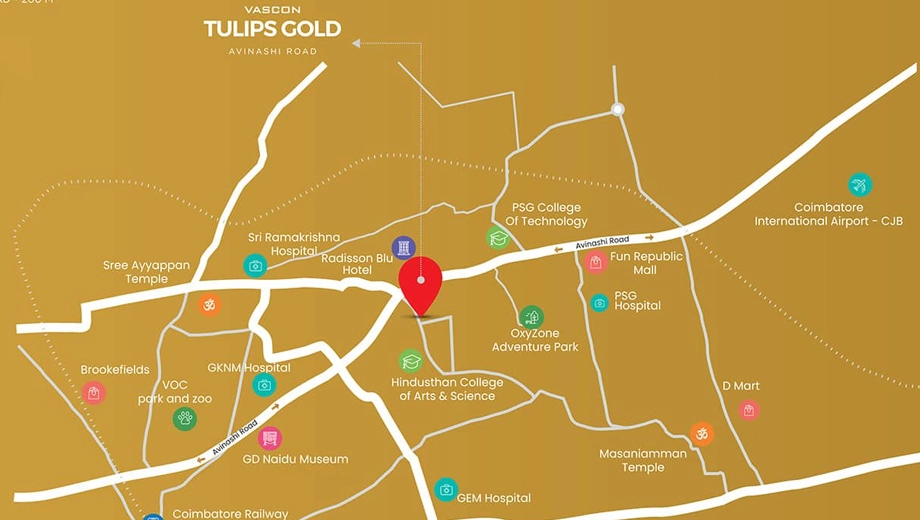 Location of Vascon Tulips Gold - Image 406767
