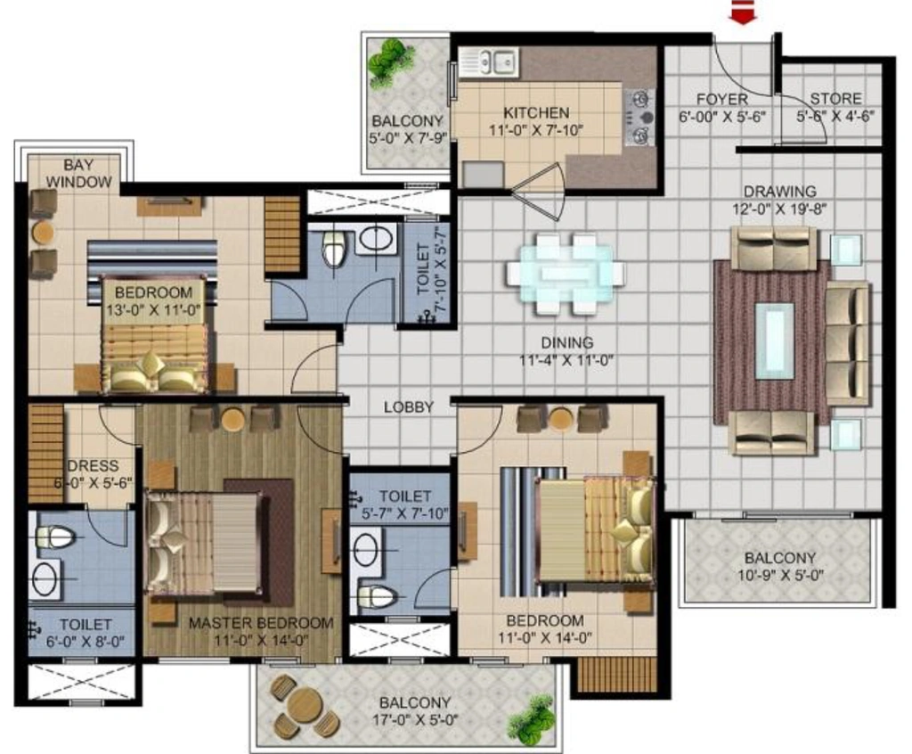 3 BHK Flat in Ramprastha Rise in Sector 37D, Gurgaon - Image 919757