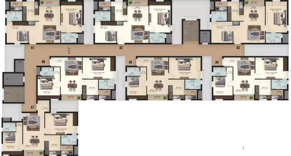 Floor Plan of Vrindhavana Adhira in Mettupalayam Road, Coimbatore - Image 406911