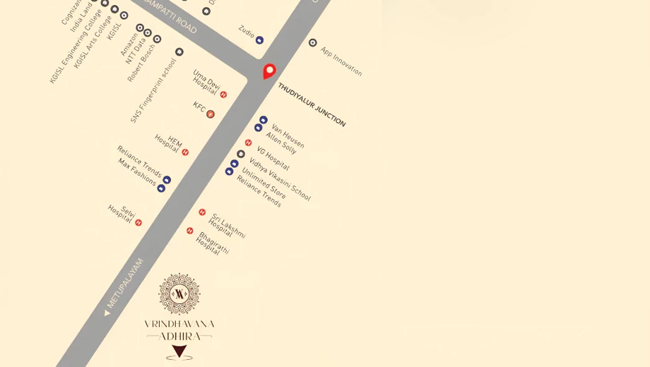 Location of Vrindhavana Adhira - Image 406910
