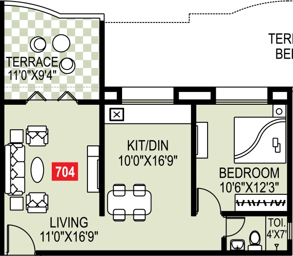 1 BHK Flat in Rahul Park in Warje, Pune - Image 919788