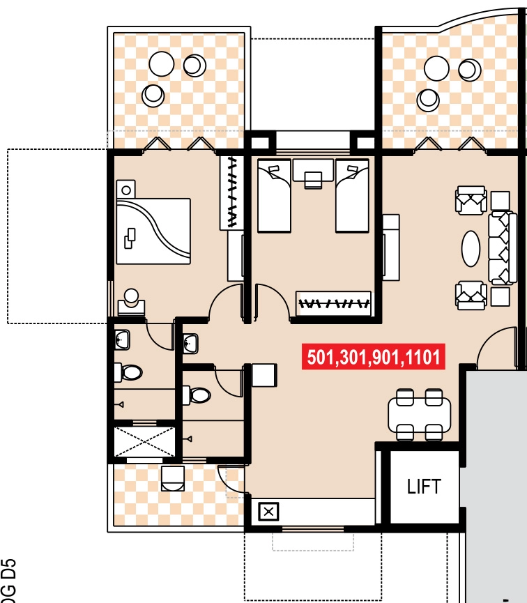 2 BHK Flat in Rahul Park in Warje, Pune - Image 919793