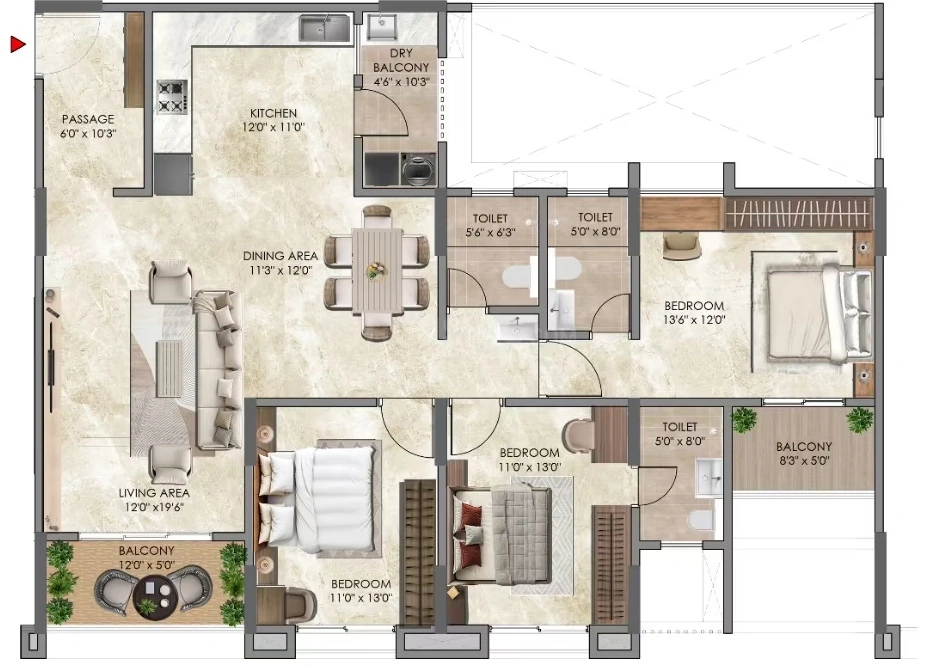 3 BHK Flat in LJB One Park Place in Warje, Pune - Image 919805