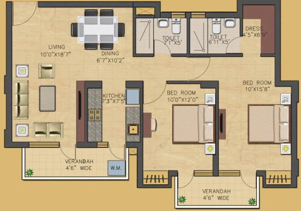 2 BHK Flat in Suncity Heights in Sector 54, Gurgaon - Image 919813