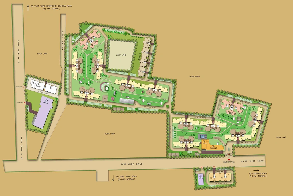 Master Plan of Suncity Heights in Sector 54, Gurgaon - Image 406982